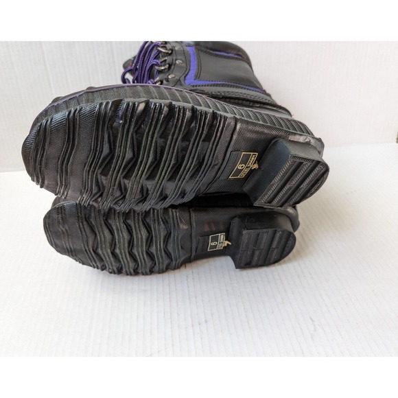 Panda Thermolite Insulated Winter Boots YouSz 6 Black Purple - Picture 10 of 10